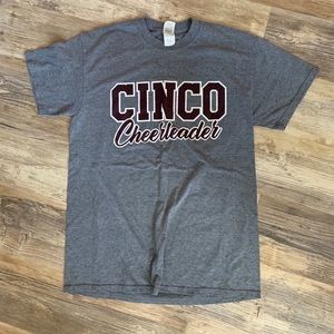 grey cinco cheerleader t shirt